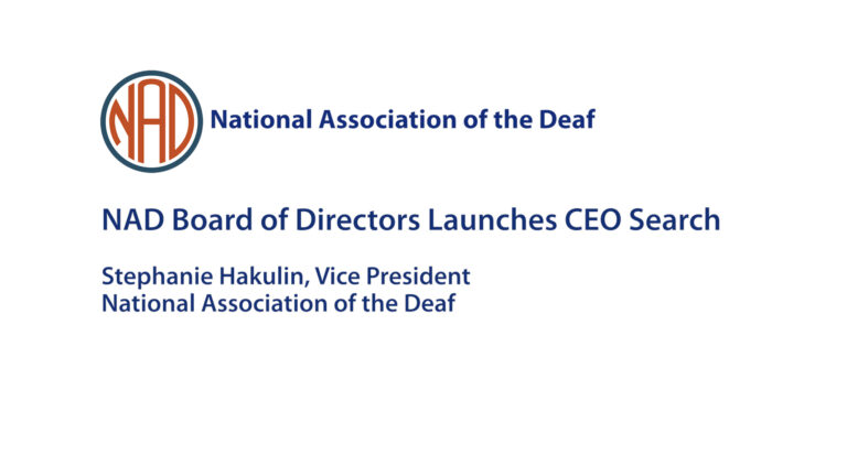 NAD Board of Directors Launches CEO Search